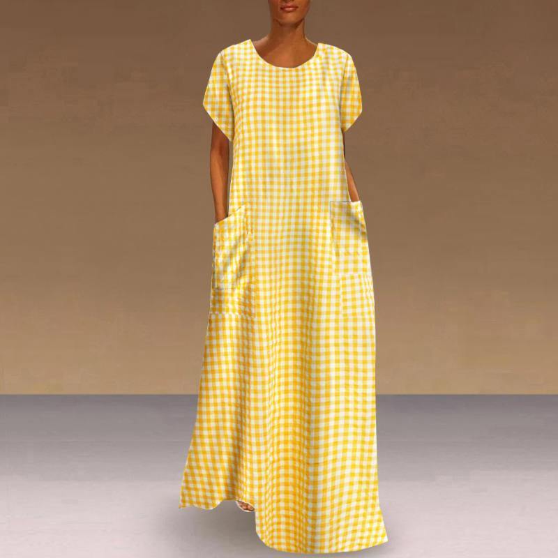 Bohemian Casual Pockets Maxi Long Dress Loose Sundress