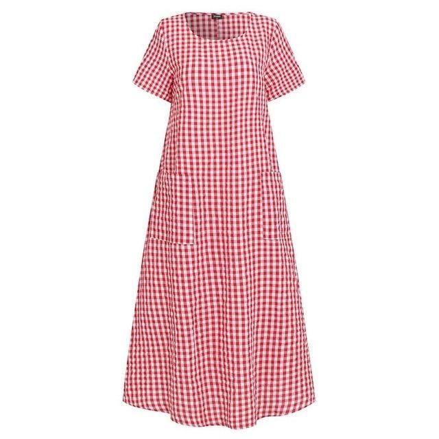 Bohemian Casual Pockets Maxi Long Dress Loose Sundress