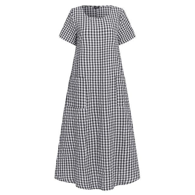 Bohemian Casual Pockets Maxi Long Dress Loose Sundress