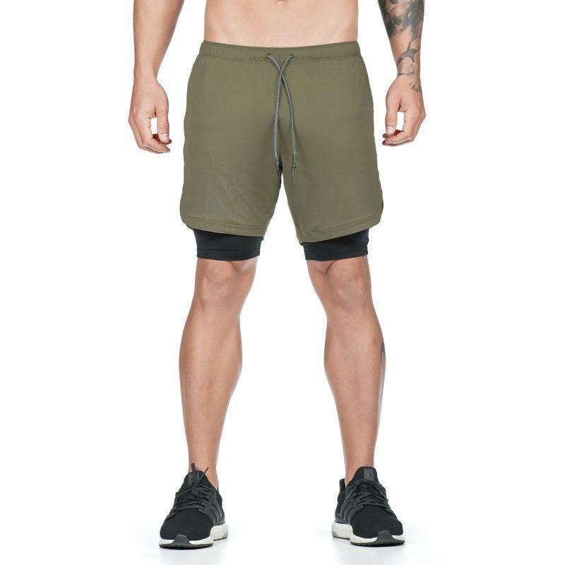 2-in-1 Double-layer Fitness Quick-drying Pants