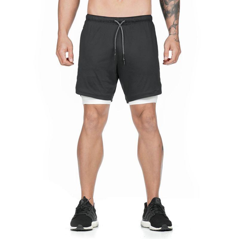 2-in-1 Double-layer Fitness Quick-drying Pants