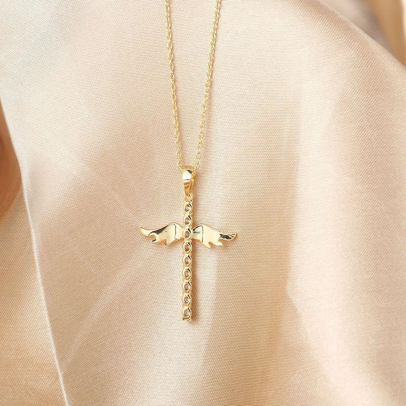 Cross Wing Pendant Necklace