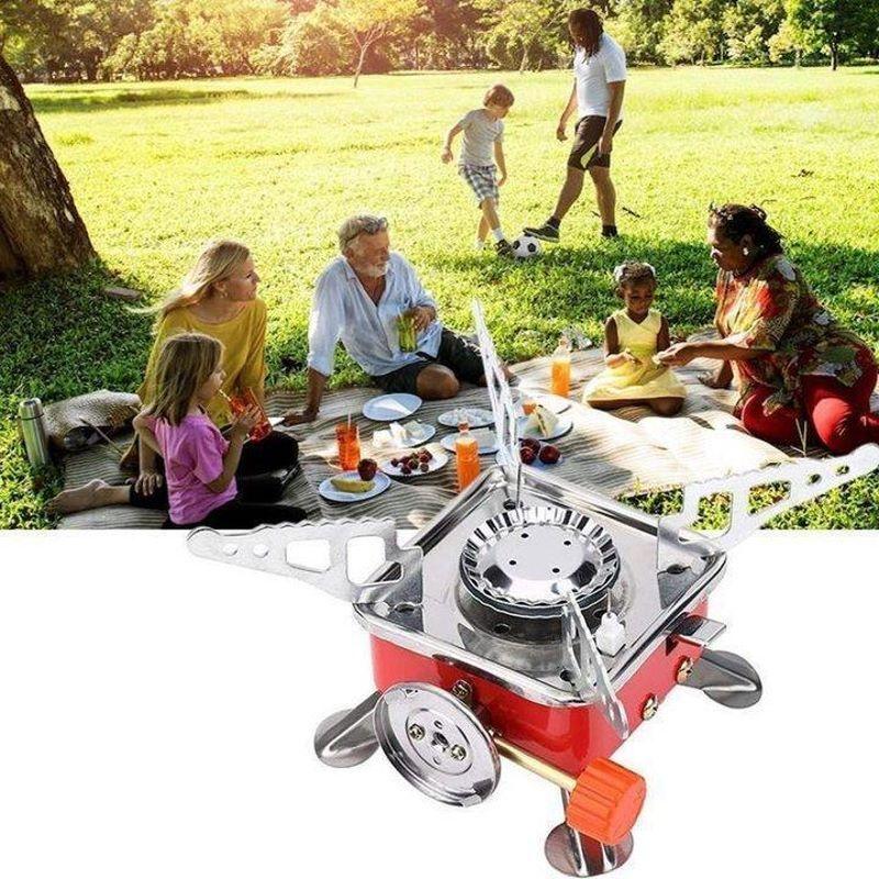 Windproof foldable stove burner