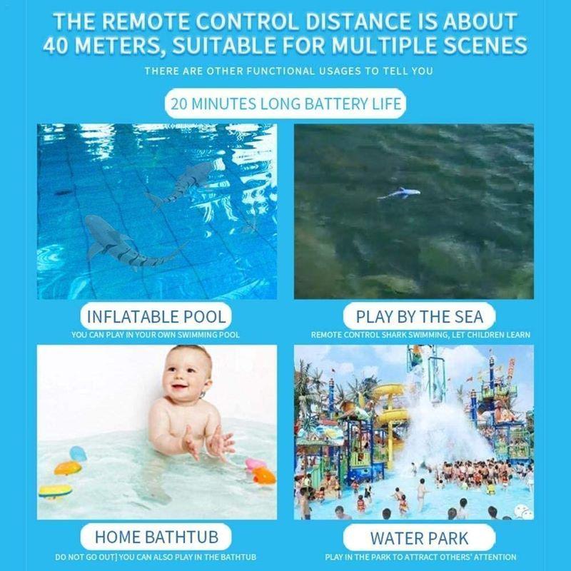 Rechargeable Remote Controlled Flying Shark Fish Water Game Toy