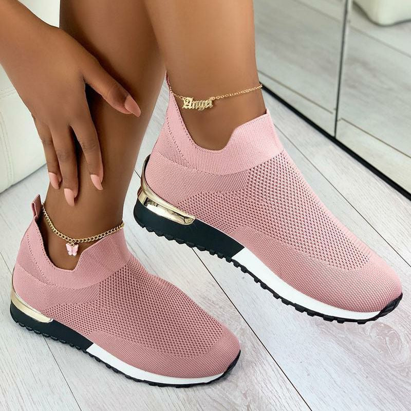 Elegant Elastic Slip-on Flat Shoes