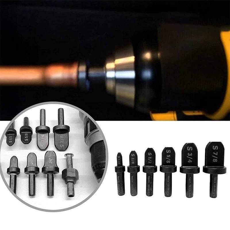 6pcs Copper Pipe Swaging Tool Drill Bits