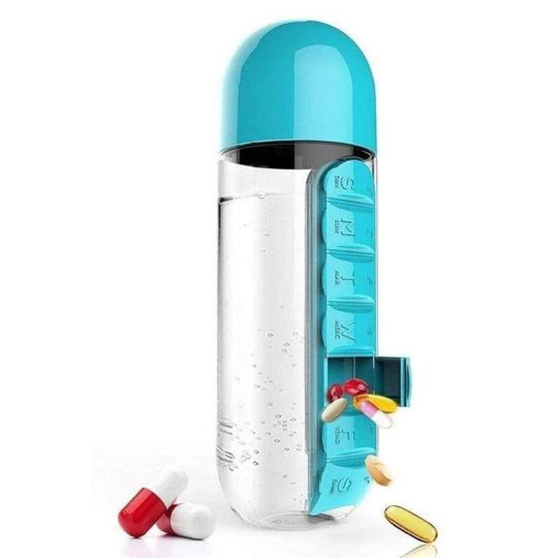 2 in 1 Daily Pill Box Water Bottle