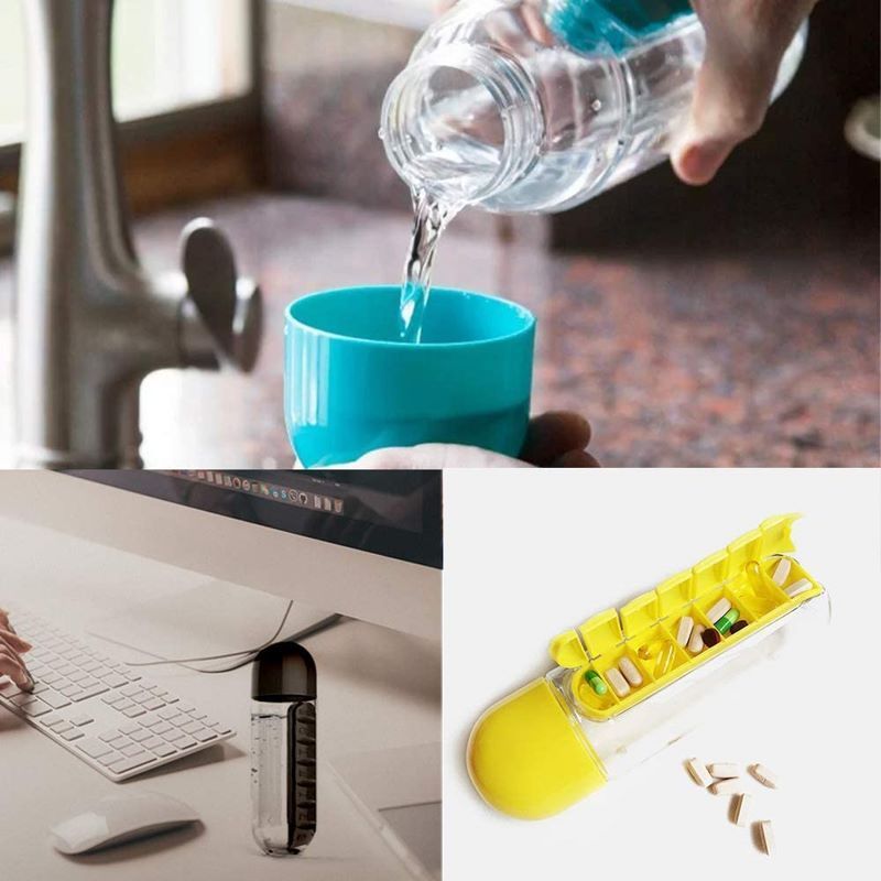 2 in 1 Daily Pill Box Water Bottle