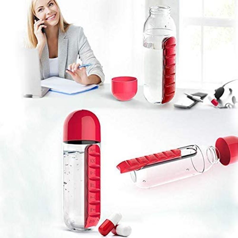 2 in 1 Daily Pill Box Water Bottle