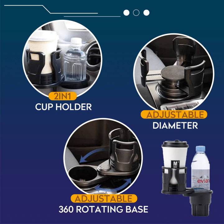 All-Purpose Car Cup Holder And Organizer