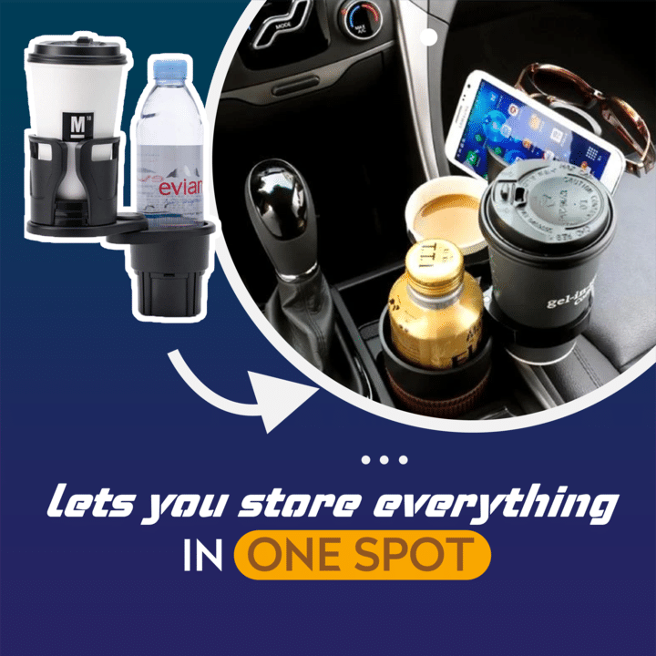 All-Purpose Car Cup Holder And Organizer