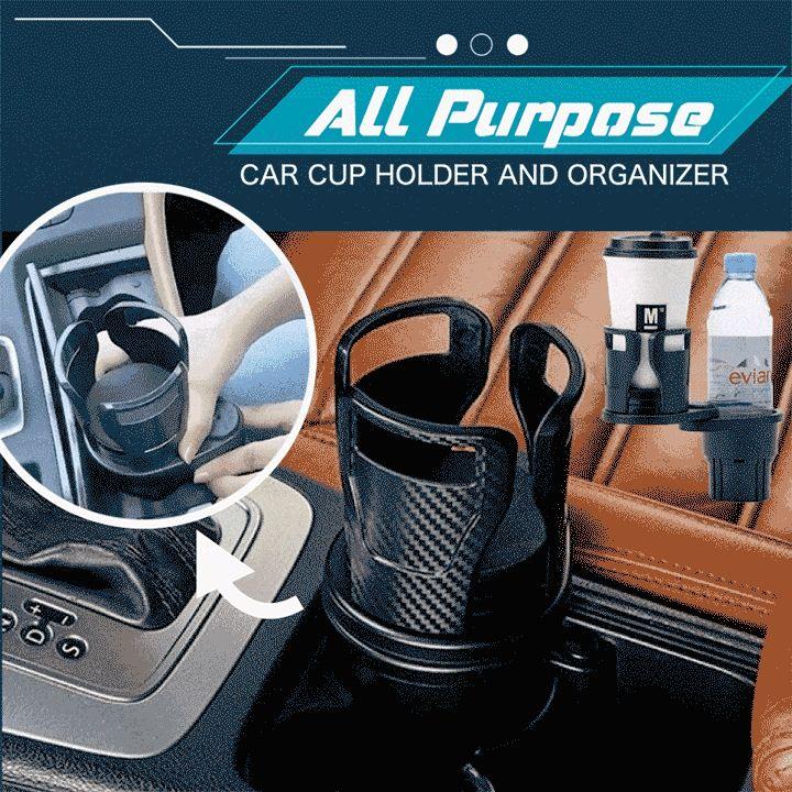 All-Purpose Car Cup Holder And Organizer