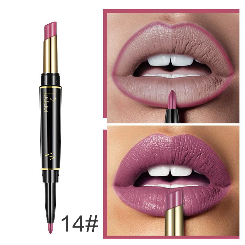 16 Color Long Lasting Lipstick + Lip Liner Combo