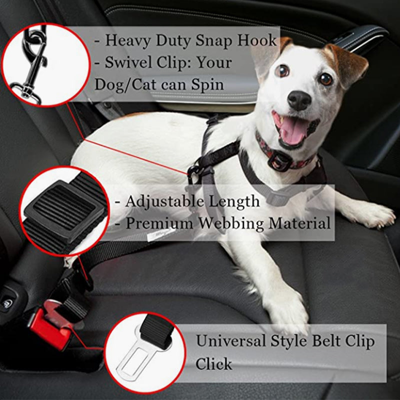 Adjustable Dogs and Cats Seat Belt Safety Harness