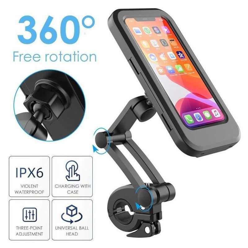 WATERPROOF SHOCKPROOF BIKE & MOTORCYCLE PHONE HOLDER