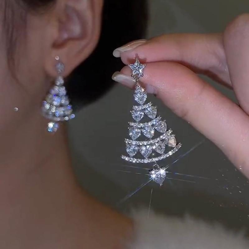 Christmas tree earrings
