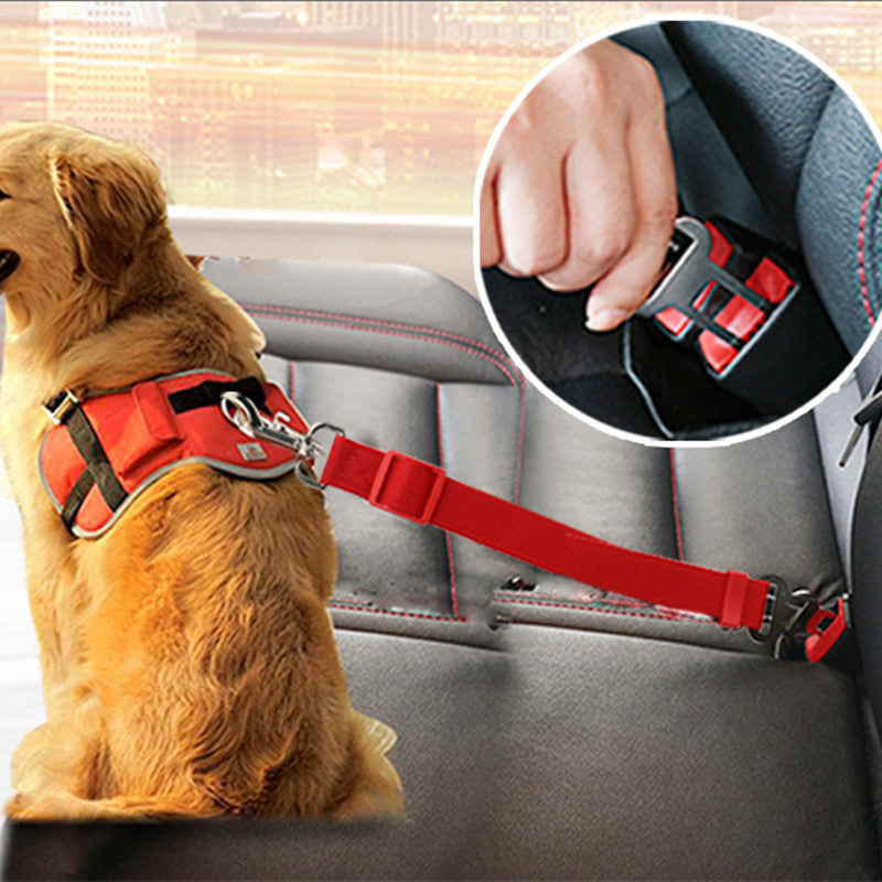 Adjustable Dogs and Cats Seat Belt Safety Harness