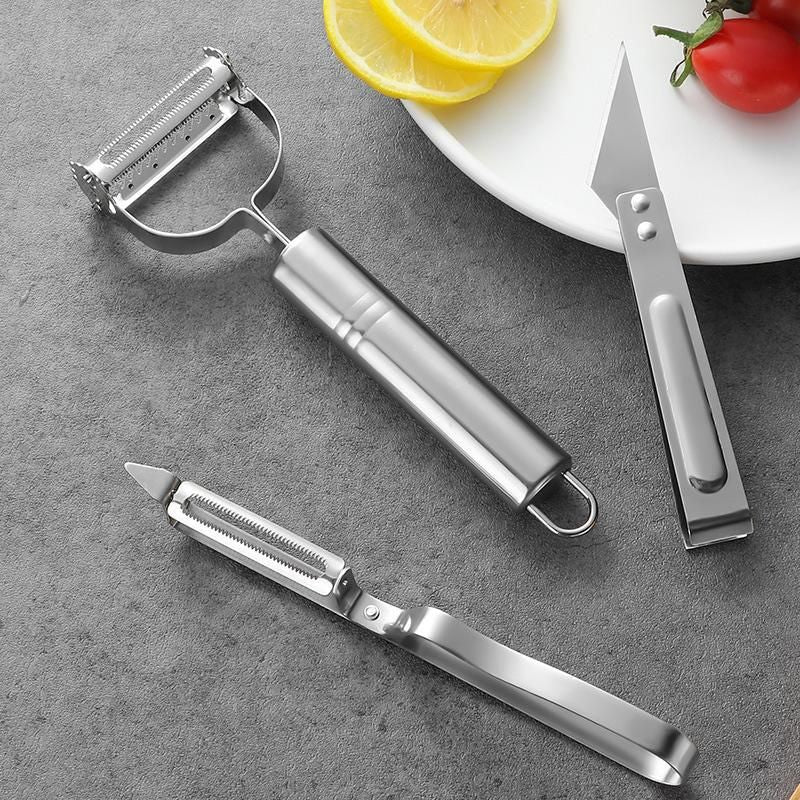 Stainless steel smile face peeler (Set of 3)