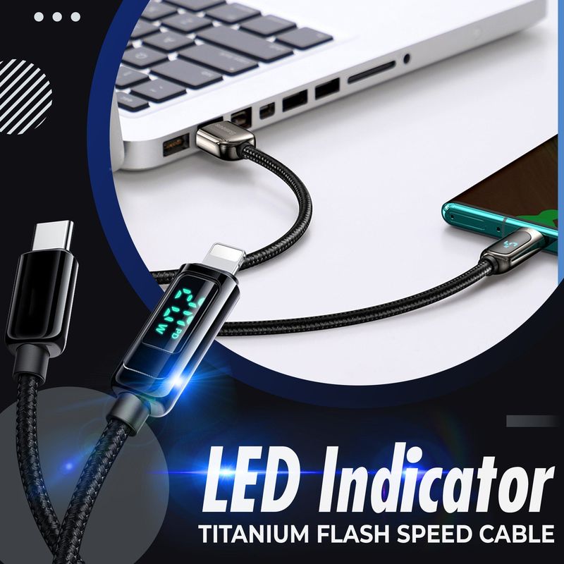 LED Indicator Titanium Flash Speed Charging Cable