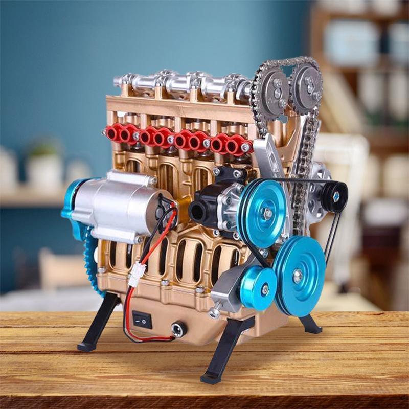 8 cylinder full metal car engine model