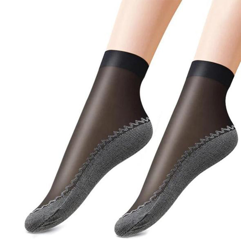 Silky, Anti-slip Cotton Socks (5 pairs)