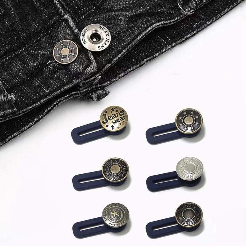 Jeans Retractable Buttons Extension Buckle (5PCS)