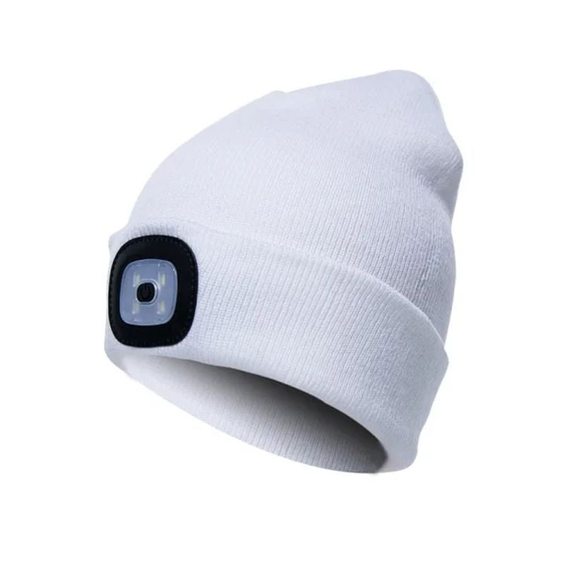 Unisex Winter Warm Knit Hat Head Torch Cap