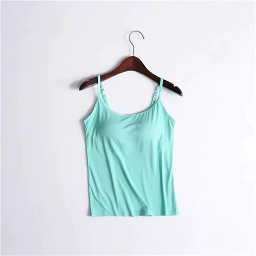 Camisole bra with built-in bra