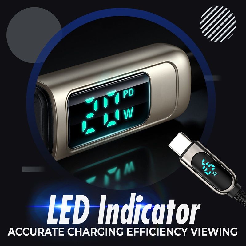 LED Indicator Titanium Flash Speed Charging Cable