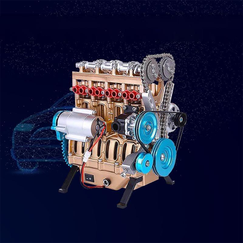 8 cylinder full metal car engine model