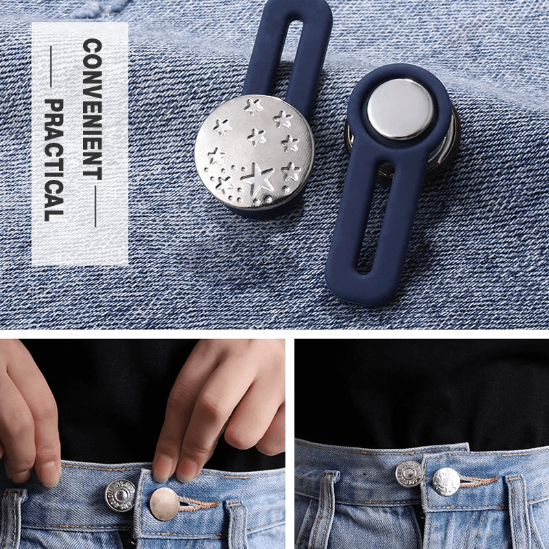 Jeans Retractable Buttons Extension Buckle (5PCS)