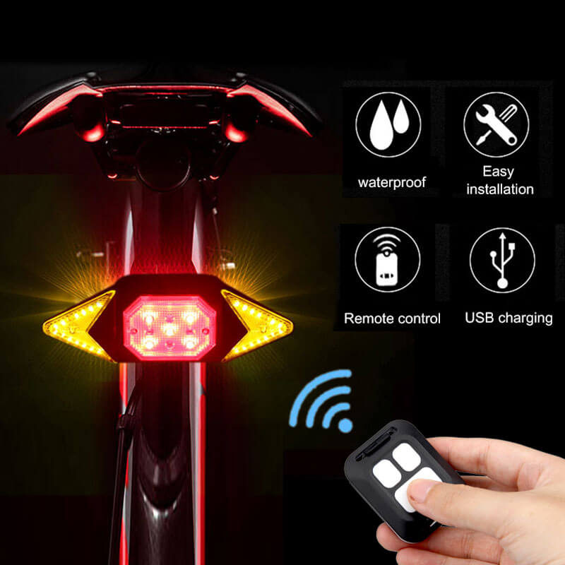 New USB waterproof remote control turn signal for bicycles