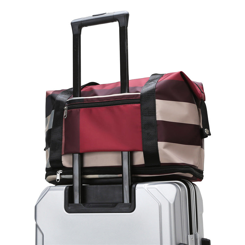 Fashion Lattice Portable High Capacity Travel Bag