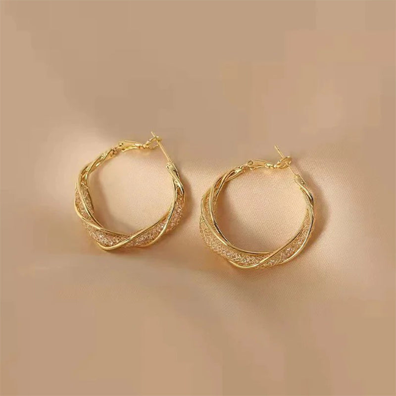 Luxe Zirconia Hoop Earrings