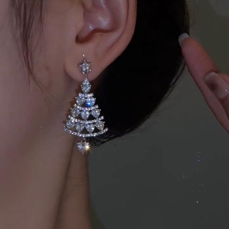 Christmas tree earrings
