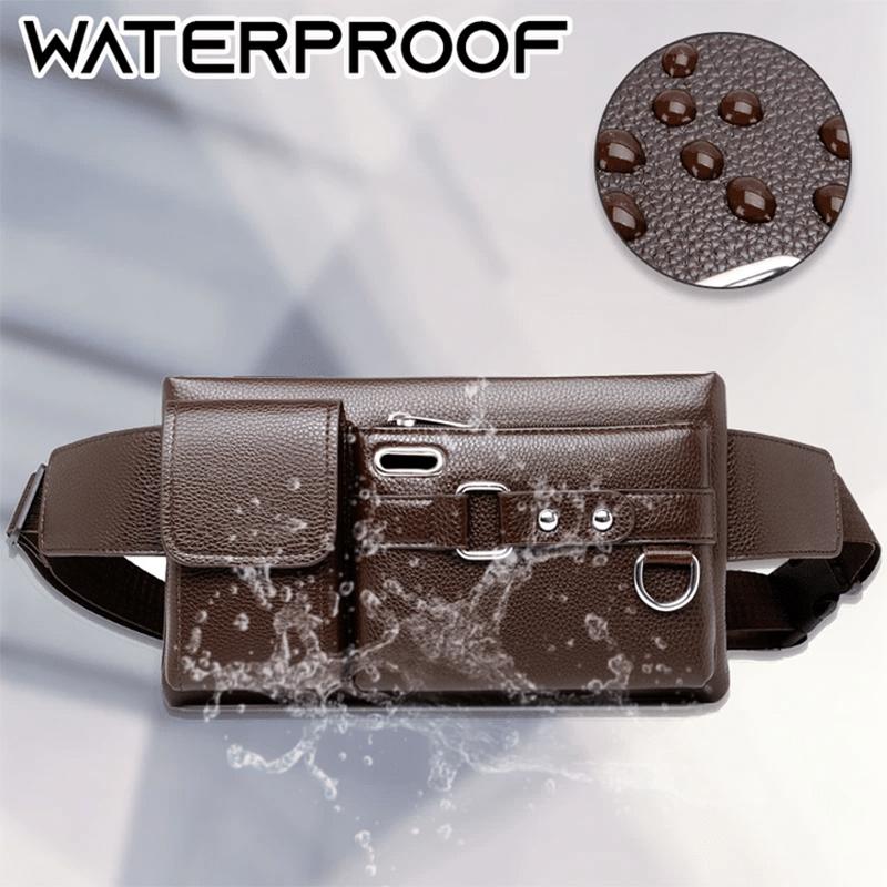 Durable Waterproof Multipurpose PU Leather Sling Crossbody Chest Waist Bag
