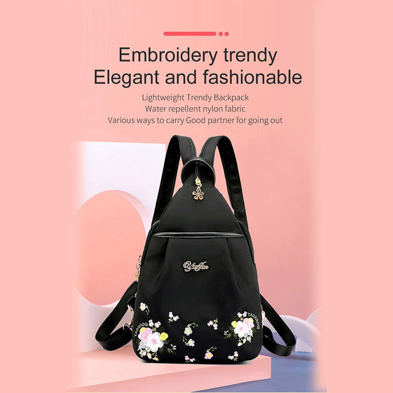 Embroidered backpack