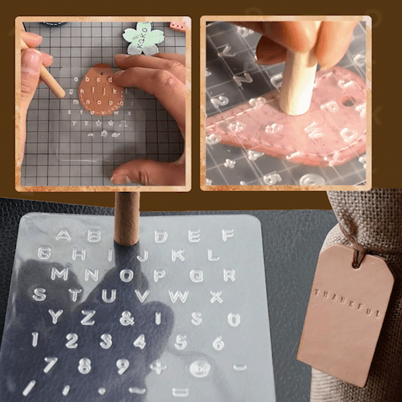 Leather Plastic Embossing Stamp Punch Set