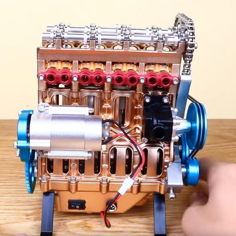 8 cylinder full metal car engine model