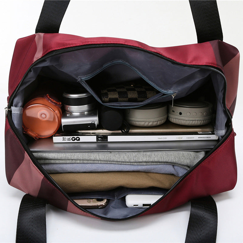 Fashion Lattice Portable High Capacity Travel Bag