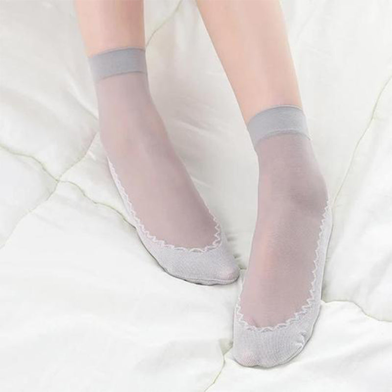 Silky, Anti-slip Cotton Socks (5 pairs)