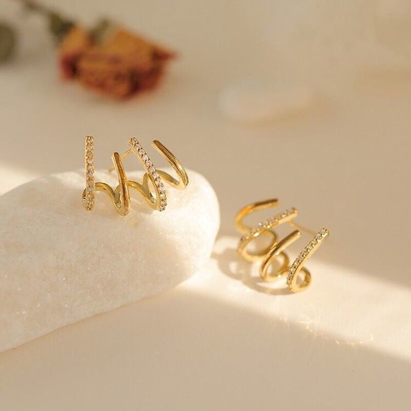 Four Prong Earrings