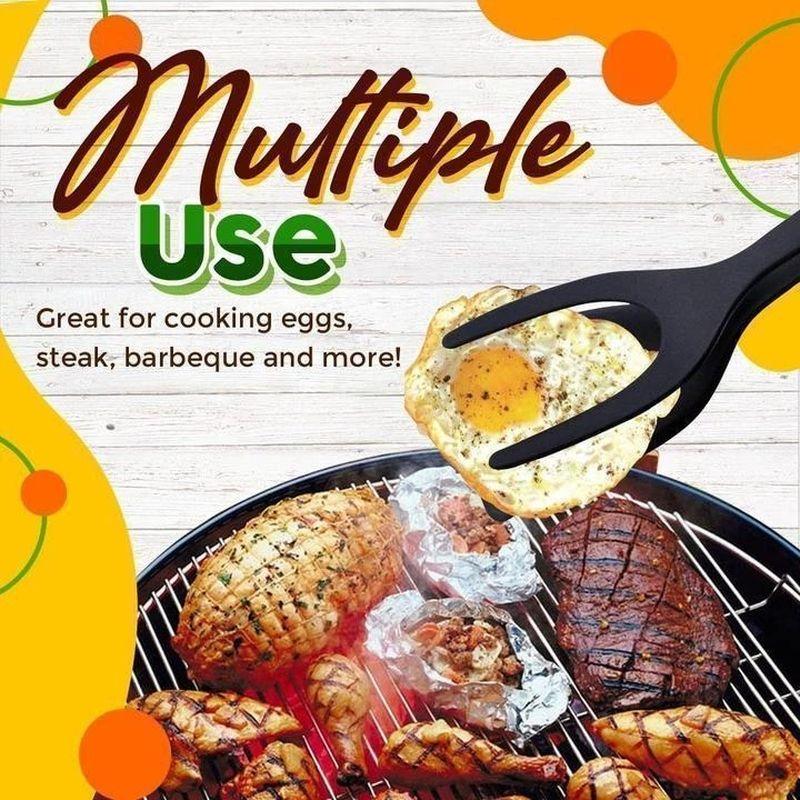 2 In 1 Grip Flip Tongs Egg Tongs Accessories