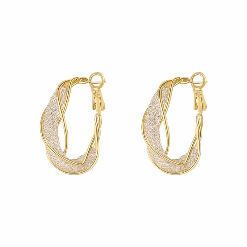 Luxe Zirconia Hoop Earrings