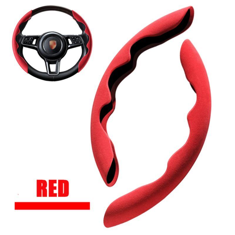 Car Anti-Skid Plush Steering Wheel Cover(2PCS)