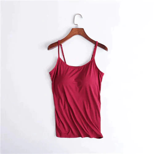 Camisole bra with built-in bra