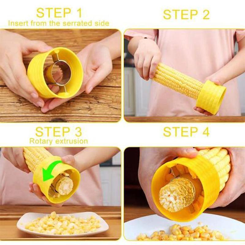 Corn Stripper, 4 in 1 Corn Peeler Tool Corn Thresher