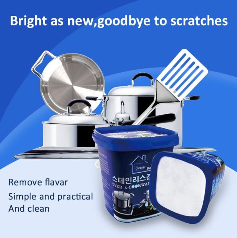 Powerful Stainless Steel Cookware Cleaning Paste