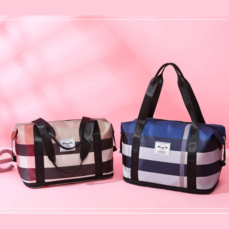 Fashion Lattice Portable High Capacity Travel Bag