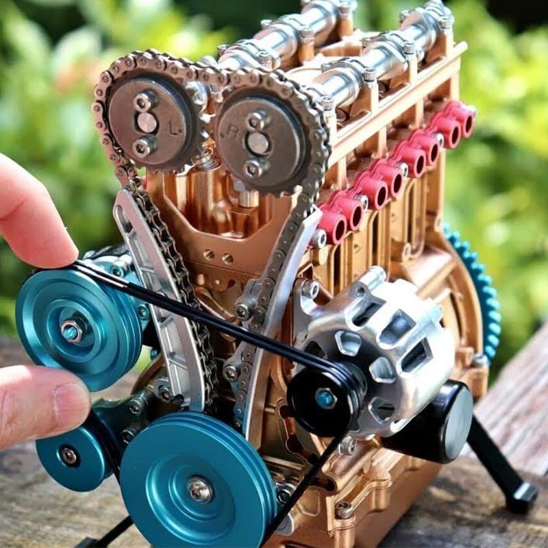 8 cylinder full metal car engine model